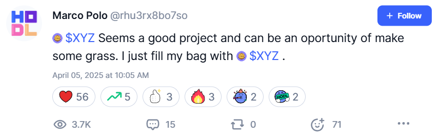 XYZVerse Market Sentiment