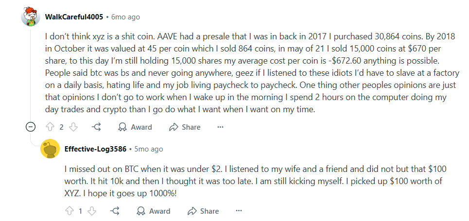 Community Feedback on XYZVerse